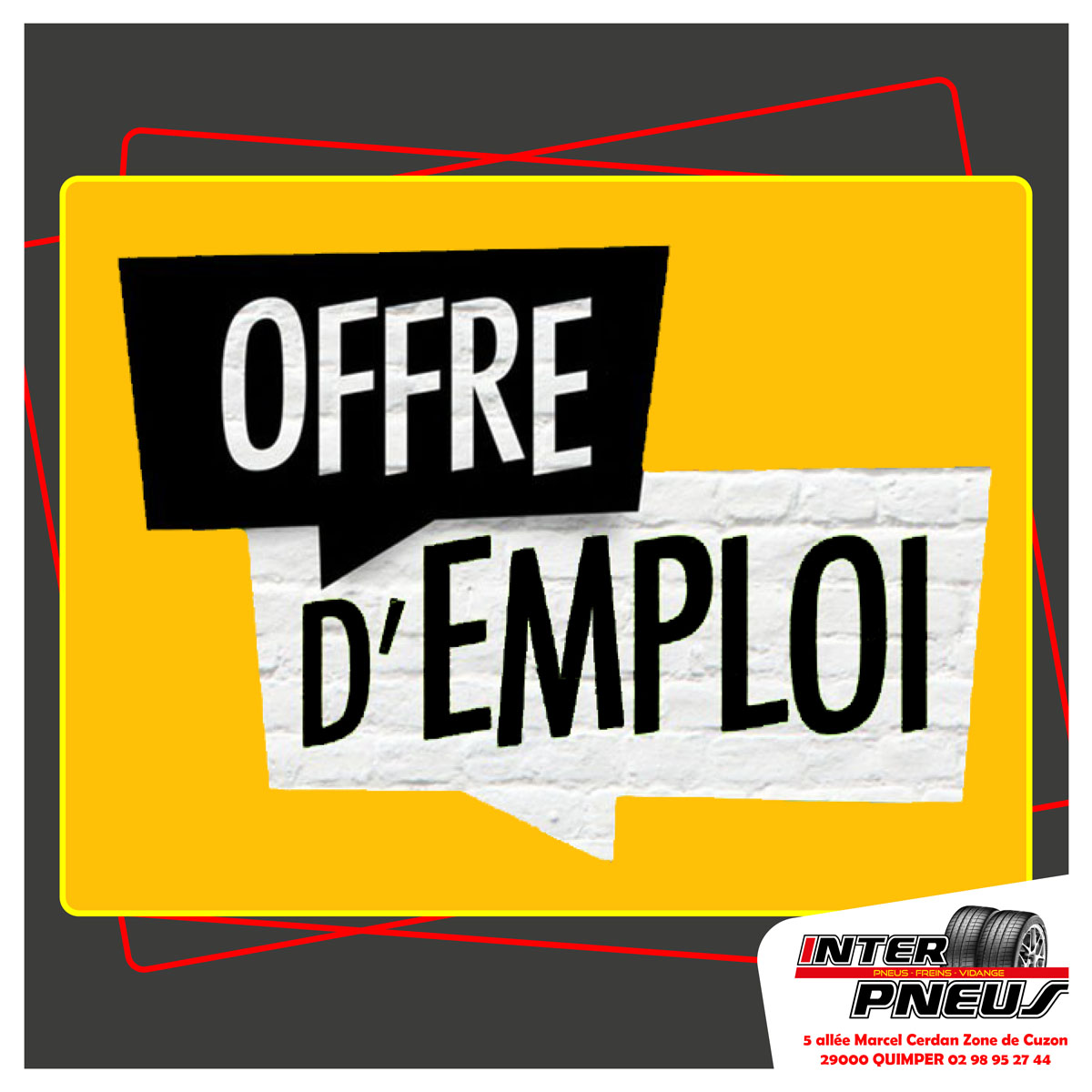 Offre d'emploi INTERPNEUS Quimper